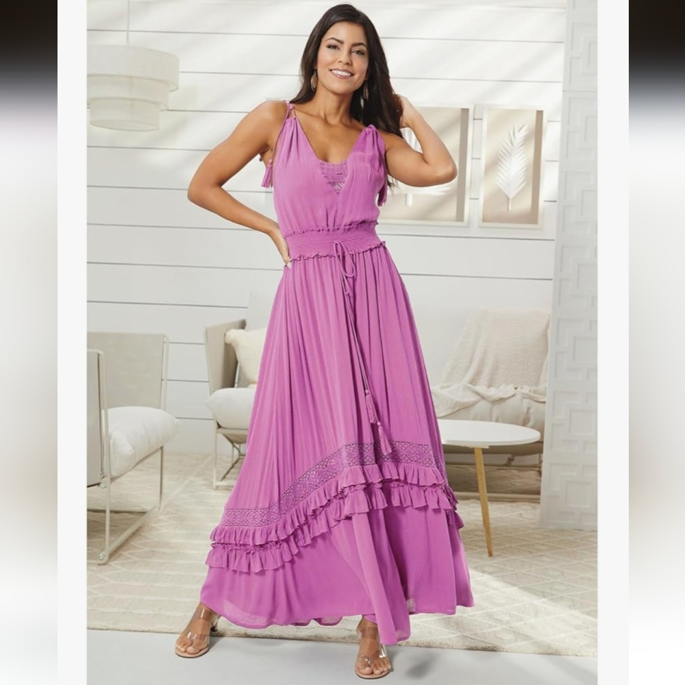 K Jordan Tiered Maxi Dress- 1X - Picture 7 of 7